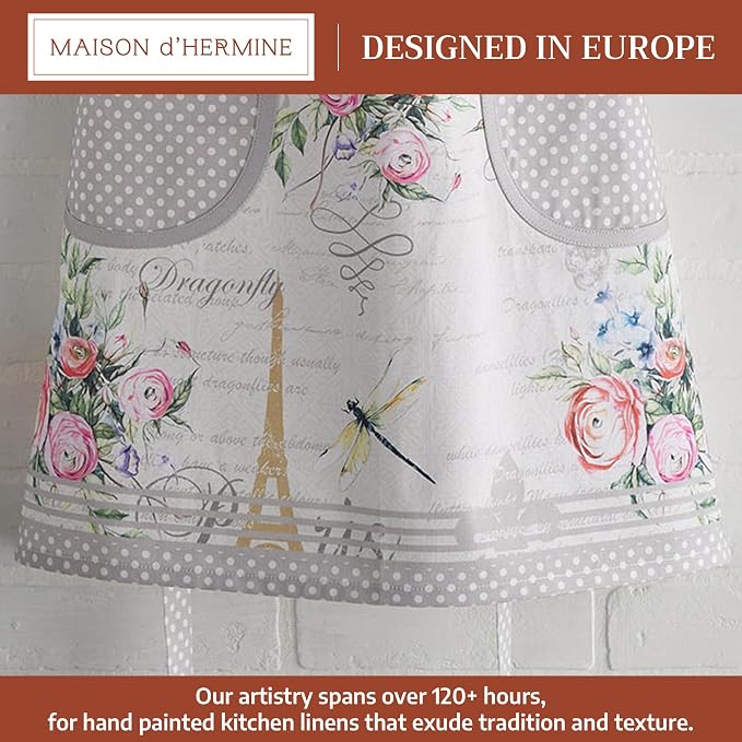 Maison d' Hermine 100% Cotton Apron for women with Pocket Kitchen Chef Apron for Men Cooking Mothers Day Gifts - Image 2