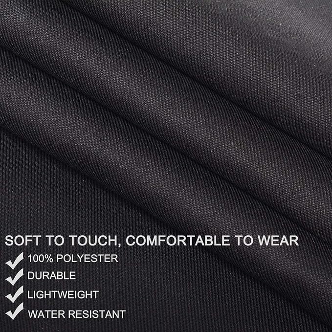 Will Well Chef Apron for Men and Women - 33" x 27" Large with 38" Waist Ties for a Comfy and Snug Fit, Durable and Lightweight, with 2 Spacious Pockets for Your Cooking Essentials - 6-Pack, Black | Unisex 33'' x 27'' Oil & Water Resistant Soft Kitchen ... - Image 3