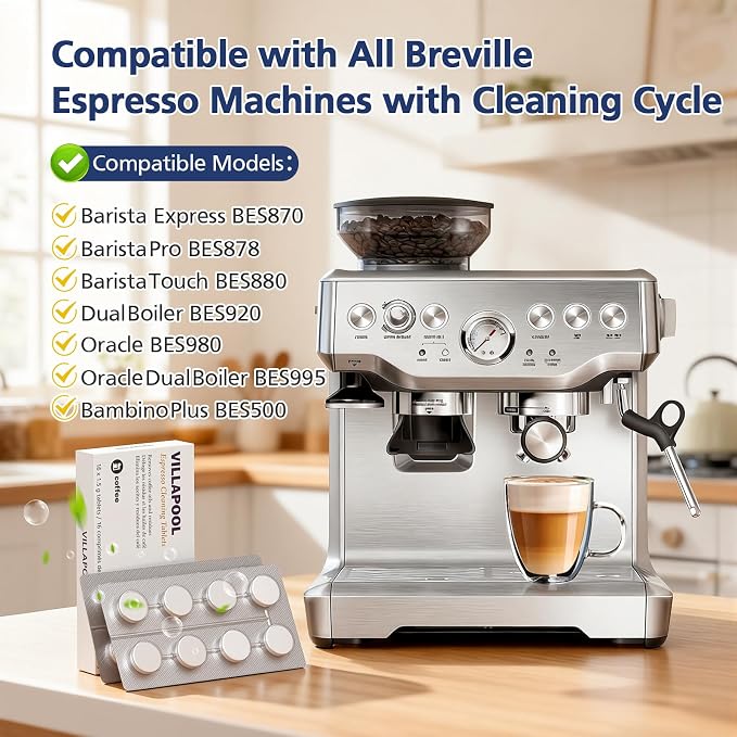 16 Pack BEC250 Espresso Cleaning Tablets Compatible with Breville Espresso Machine - Image 2