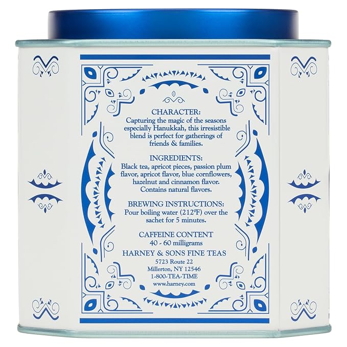 Harney & Sons Celebration, Black Tea with Apricot, Hazelnut, and Cinnamon Flavor, 30 Count
