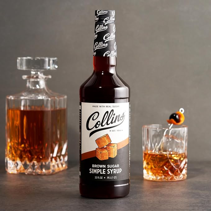 Collins Brown Sugar Syrup - Simple Syrup for Cocktails, Brown Sugar Coffee Syrup - Cocktail Syrup 32oz Set of 1 - Image 6