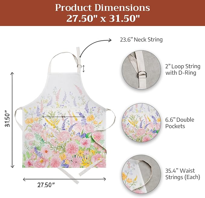 Maison d' Hermine 100% Cotton Apron for women with Pocket Kitchen Chef Apron for Men Cooking Mothers Day Gifts - Image 7