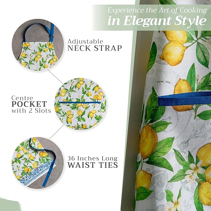 Maison d' Hermine 100% Cotton Apron for women with Pocket Kitchen Chef Apron for Men Cooking Mothers Day Gifts - Image 5