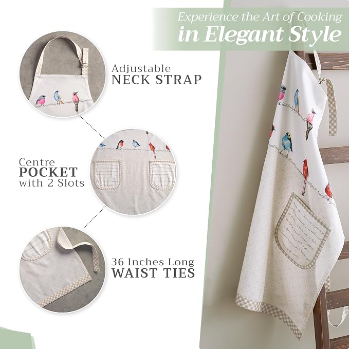 Maison d' Hermine 100% Cotton Apron for women with Pocket Kitchen Chef Apron for Men Cooking Mothers Day Gifts - Image 6