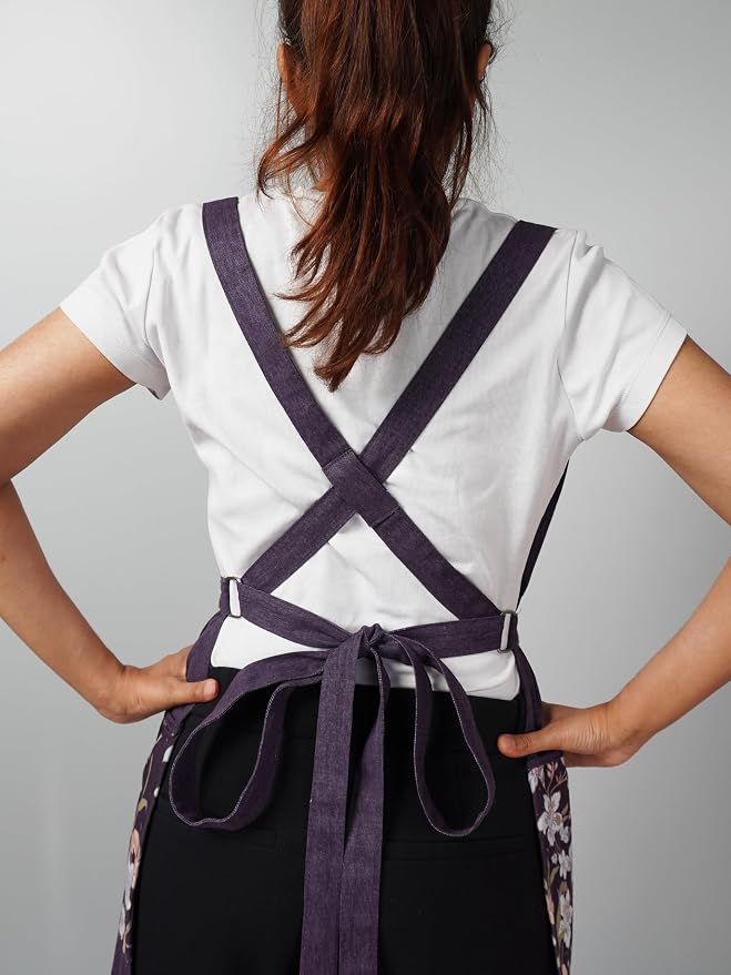 100% Cotton Printed Kitchen Apron with 2 Pockets for Men and Women – Adjustable Chef Apron - Machine Washable - Image 8