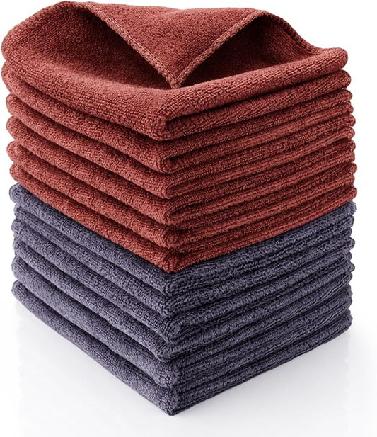 XANGNIER 12 Pack Barista Towels-Professional Microfiber Coffee Cleaning Cloth for Espresso Machine, Steam Wands & Countertops Essential Coffee Bar Tools Accessories,11.7"X11.5" by XANGNIER