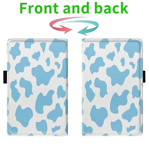 Server Books for Waitress, with 7 Large Pockets, Waiter Serving Book, Waitstaff Server Order Pads, Cute PU Leather Server Book with Pen Holder Fit Server Apron, Blue Cow Prints - Image 2
