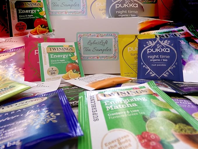 LulusLoft Tea Sampler Gift Box - 42 Teas - 14 Flavors From Top Brands