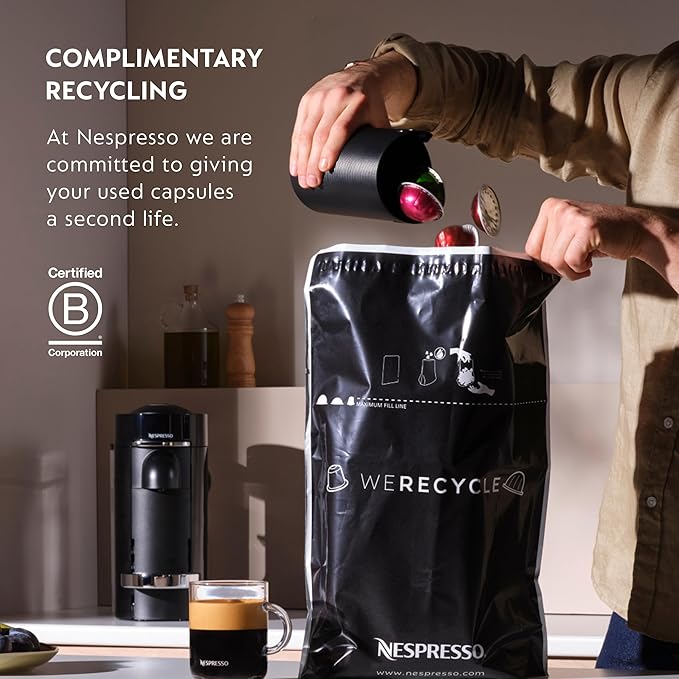 Nespresso Vertuo Pop+ Coffee and Espresso Maker by Breville, Matte Black Gold