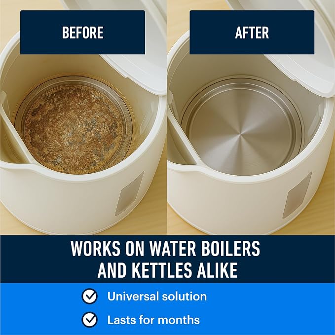 Essential Values Universal Descaler - Espresso Descaling Solution - Coffee Machine Cleaner - Critic Acid Tea Kettle, Urn, Water Distiller Cleaner - Image 4