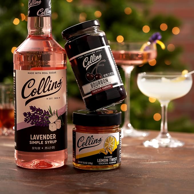 Collins Lavender Simple Syrup for Cocktails with Real Sugar, Lavender Syrup for Lemonade, Soda Water, Coffee, Iced Tea, Matcha, Baking, Desserts, Drink Mixer for Home Bar, 32 oz - Image 12