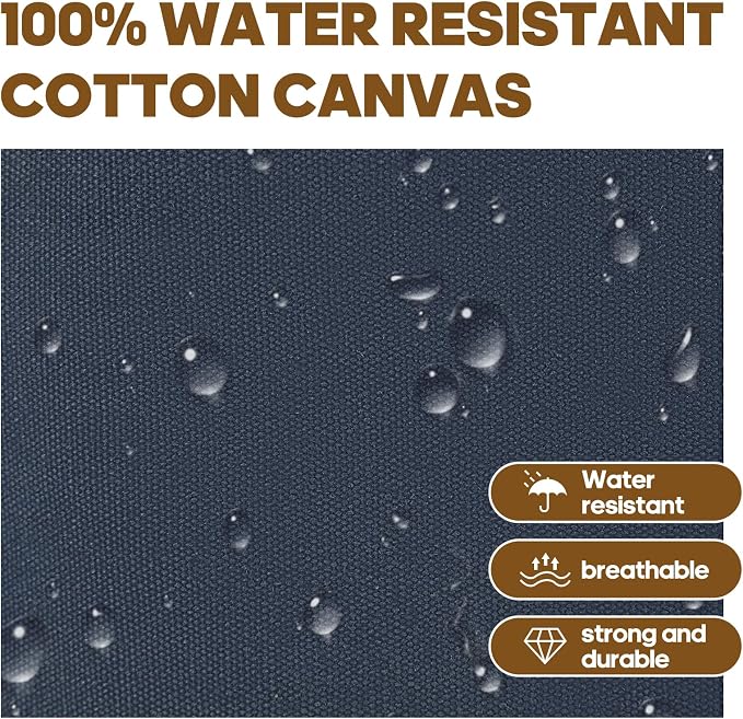 Aprons For Women Men With Large Pockets, Waterproof Cotton Chef Aprons For Cooking Server Grilling Bbq Kitchen - Image 3