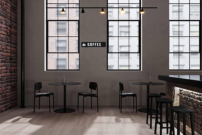 Coffee Metal Sign 4x16in Vintage Kitchen Plaque for Wall Decor Home Office Café Bar Bedroom Rustic Poster