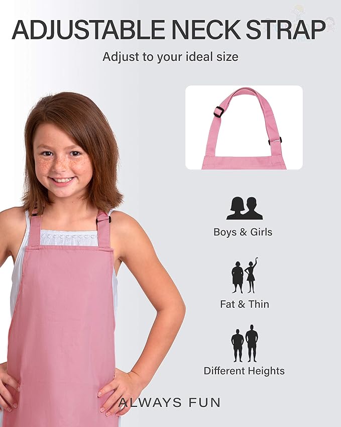 Kids Apron, Medium, 100% Cotton With An Adjustable Strap to fit All Ages - Image 3
