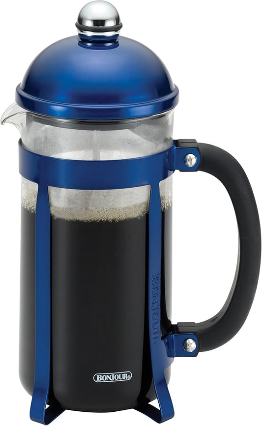 BonJour Coffee 8-Cup Maximus French Press, Blue