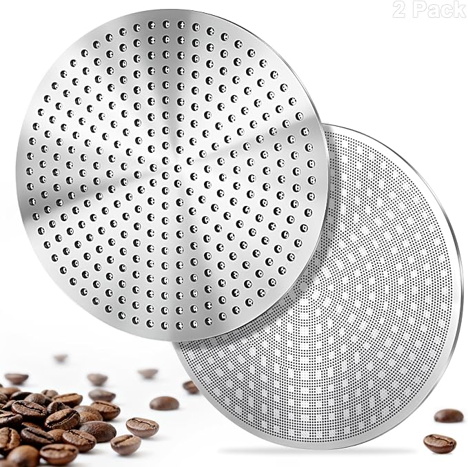 58.3mm Espresso Puck Screen 2 Pack – Professional Premium 3rd Gen Dual-Layer Flow Control Coffee Filter, Precision-Engineered Stainless Steel Portafilter Screen for Perfect 58mm Basket Fit by Unknown