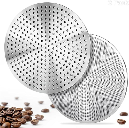 58.3mm Espresso Puck Screen 2 Pack – Professional Premium 3rd Gen Dual-Layer Flow Control Coffee Filter, Precision-Engineered Stainless Steel Portafilter Screen for Perfect 58mm Basket Fit by Unknown