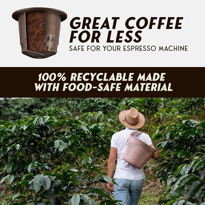 FORTE Espresso Pods for Nespresso Original Line - 12/12 Intensity Italian Roast - 100% Food-Grade BPA-Free Capsules for Home & Office Machines - Bold Ristretto Blend with Thick Crema