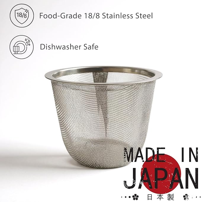 Japanese Fine Mesh Tea Sifter – Stainless Steel Tea Strainer for Matcha & Loose Leaf Tea Made in Japan