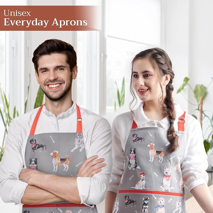 Maison d' Hermine 100% Cotton Apron for women with Pocket Kitchen Chef Apron for Men Cooking Mothers Day Gifts - Image 6