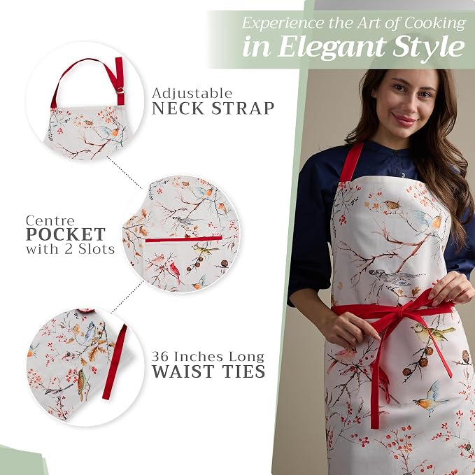 Maison d' Hermine 100% Cotton Apron for women with Pocket Kitchen Chef Apron for Men Cooking Mothers Day Gifts - Image 5