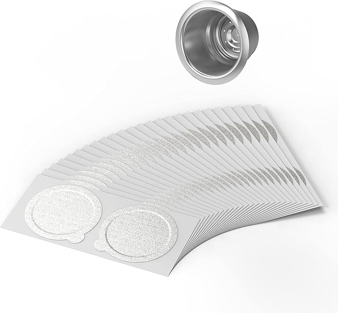Reusable Capsules for Nespresso OriginalLine - Refillable Coffee Pods,Stainless Steel Cups Compatible for Nespresso OriginalLine Machine (1pod+50lids)