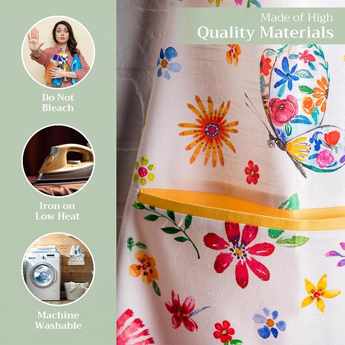 Maison d' Hermine 100% Cotton Apron for women with Pocket Kitchen Chef Apron for Men Cooking Mothers Day Gifts - Image 3