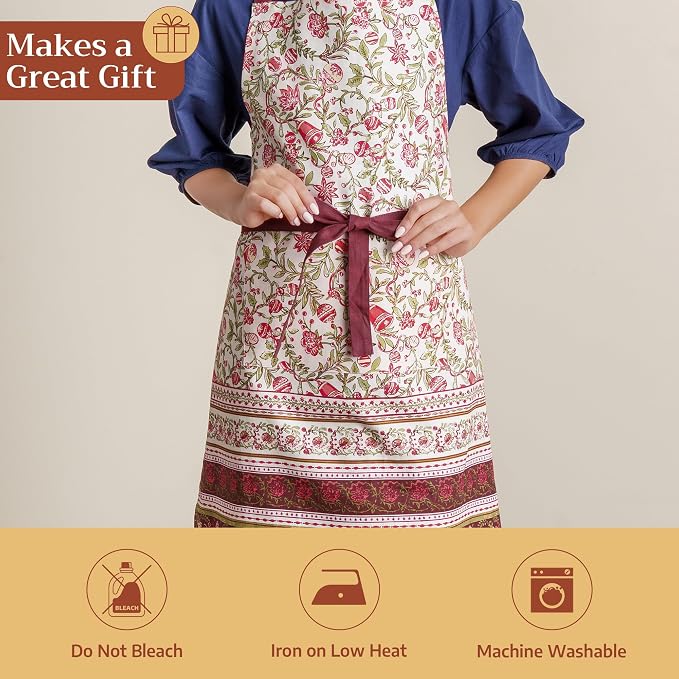 Maison d' Hermine 100% Cotton Apron for women with Pocket Kitchen Chef Apron for Men Cooking Mothers Day Gifts - Image 5