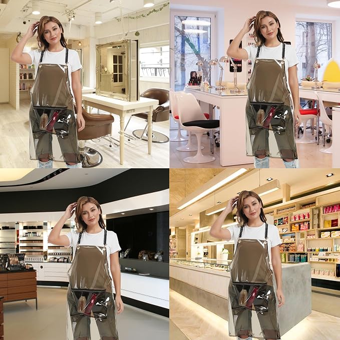 Hair Stylist Apron for Women - Waterproof Barber Nail Tech Apron Hairdresser Hairstylist Salon Aprons with Pocket - Image 5