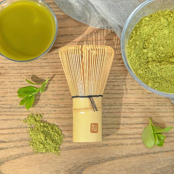 Restaurantware Dojo 2.3 Inch x 4.1 Inch Matcha Whisk 1 Durable Matcha Brush - For Traditional Tea Ceremonies Heat-Resistant Natural Bamboo Matcha Stirrer Sustainable