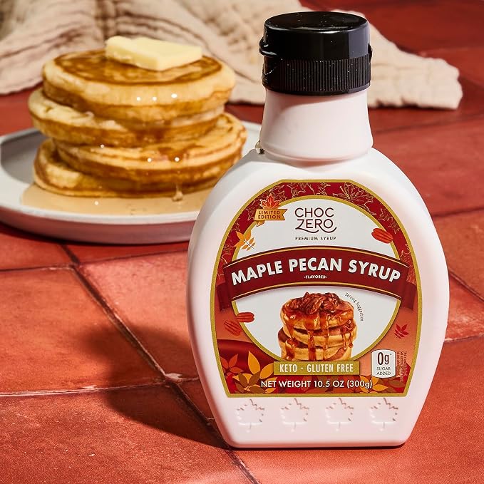 ChocZero Maple Pecan Syrup, Sugar Free, Low Carb, Sugar Alcohol Free, Gluten Free, No Preservatives, Non-GMO Dessert and Breakfast Topping Syrup, 10.5oz (Pack of 1) - Image 5