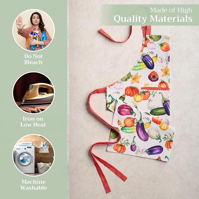 Maison d' Hermine 100% Cotton Apron for women with Pocket Kitchen Chef Apron for Men Cooking Mothers Day Gifts - Image 3