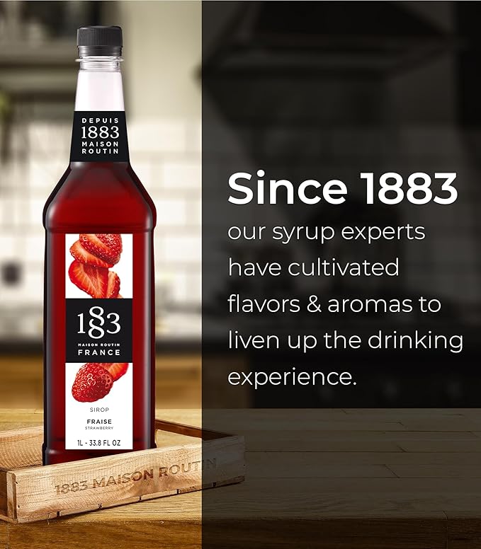 1883 MAISON ROUTIN FRANCE Strawberry Syrup - Ordering Only, 33.8 FZ