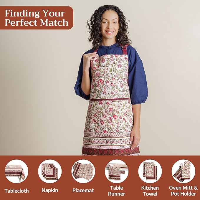 Maison d' Hermine 100% Cotton Apron for women with Pocket Kitchen Chef Apron for Men Cooking Mothers Day Gifts - Image 4