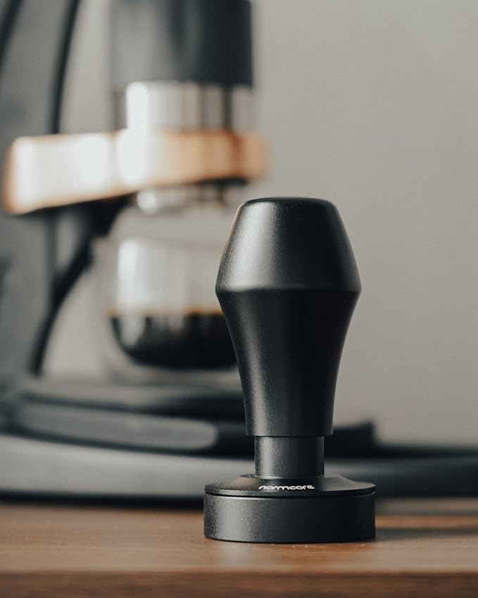 Normcore 45.5mm Spring Loaded Coffee Tamper V4 Fits Flair Pro, Pro 2, 304 Stainless Steel Flat Base, Ergonomic Anodized Aluminum Handle, Black - Image 2