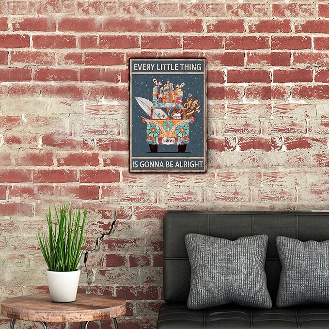 Sanwarm Metal Sign 8X12 Inch, Surf Car Vintage Beach Camper Boho Inspirational Tin Sign Wall Art Decor For Home, Living Room, Garden, Bedroom, Office, Hotel, Cafe And Pub Decoration - Image 5