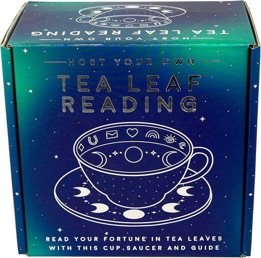 Gift Republic Tea Leaf Reading Kit. Host Your Own Tea Leaf Reading Party. Teacup and Saucer Divination Gift Set