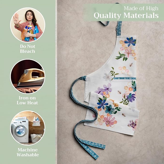 Maison d' Hermine 100% Cotton Apron for women with Pocket Kitchen Chef Apron for Men Cooking Mothers Day Gifts - Image 3