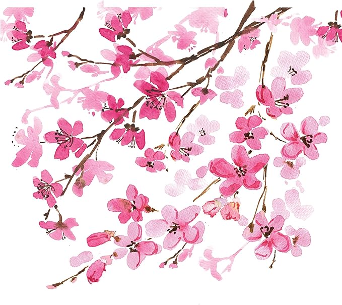 Tervis Venture Lite Sakura Japanese Cherry Blossom Made in USA Double Walled Insulated Tumbler Travel Cup Keeps Drinks Cold & Hot, 24oz Water Bottle, Classic