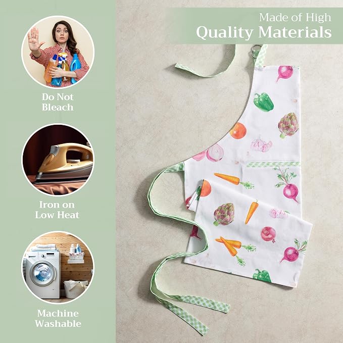 Maison d' Hermine 100% Cotton Apron for women with Pocket Kitchen Chef Apron for Men Cooking Mothers Day Gifts - Image 3