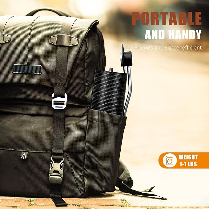 25g Manual Coffee Grinder CNC Stainless Steel Hand Coffee Grinder with Double Bearing Positioning Adjustment, Manual Coffee Bean Grinder Perfect for Office Home Traveling