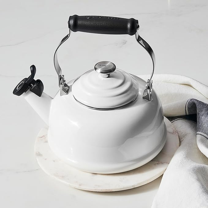 Le Creuset Demi Tea Kettle with Metal Finishes, 1.25 qt., Stainless Steel