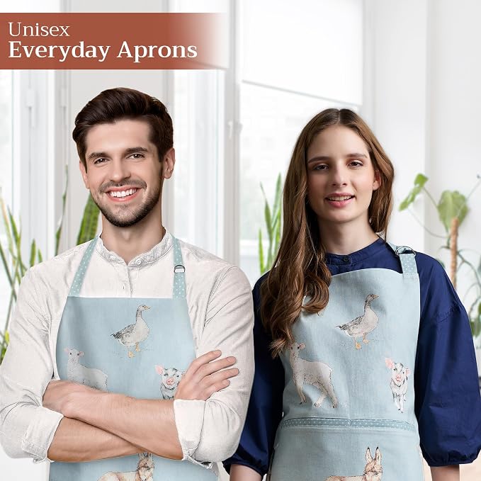 Maison d' Hermine 100% Cotton Apron for women with Pocket Kitchen Chef Apron for Men Cooking Mothers Day Gifts - Image 6