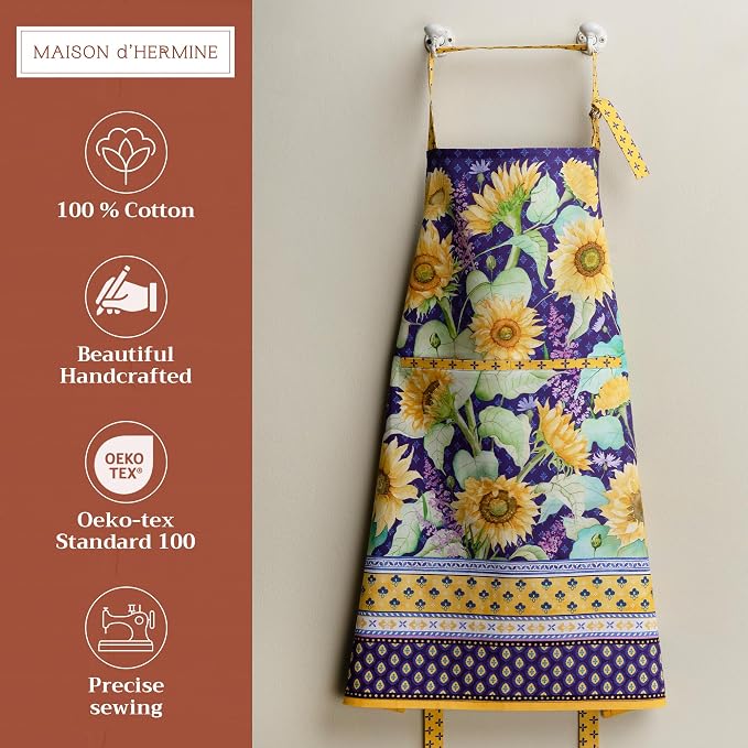 Maison d' Hermine 100% Cotton Apron for women with Pocket Kitchen Chef Apron for Men Cooking Mothers Day Gifts - Image 2
