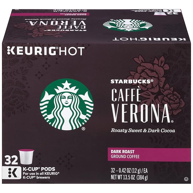 Starbucks Coffee K-Cup Pods, Caffe Verona, 32 CT