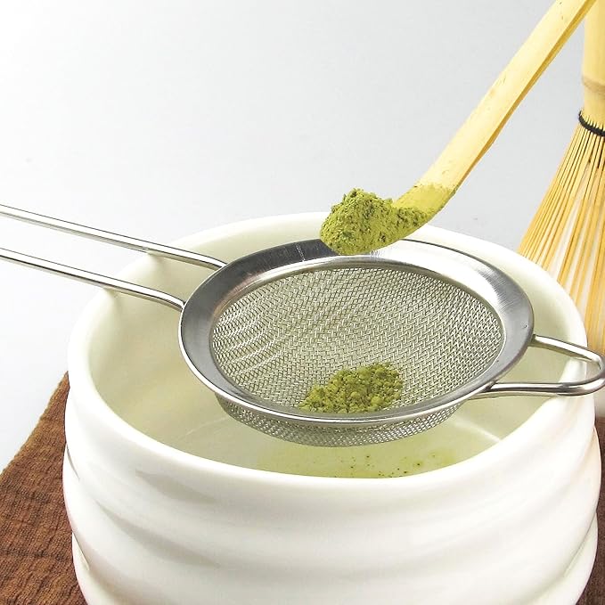Artcome 5 Pcs Japanese Matcha Tea Set, Matcha Whisk, Traditional Scoop, Tea Spoon, Scoop Holder, Ceramic Whisk Holder Handmade Matcha Ceremony Kit For Traditional Japanese Tea Ceremony