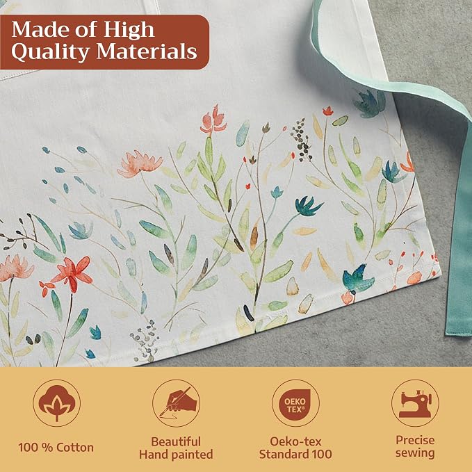 Maison d' Hermine 100% Cotton Apron for women with Pocket Kitchen Chef Apron for Men Cooking Mothers Day Gifts - Image 3