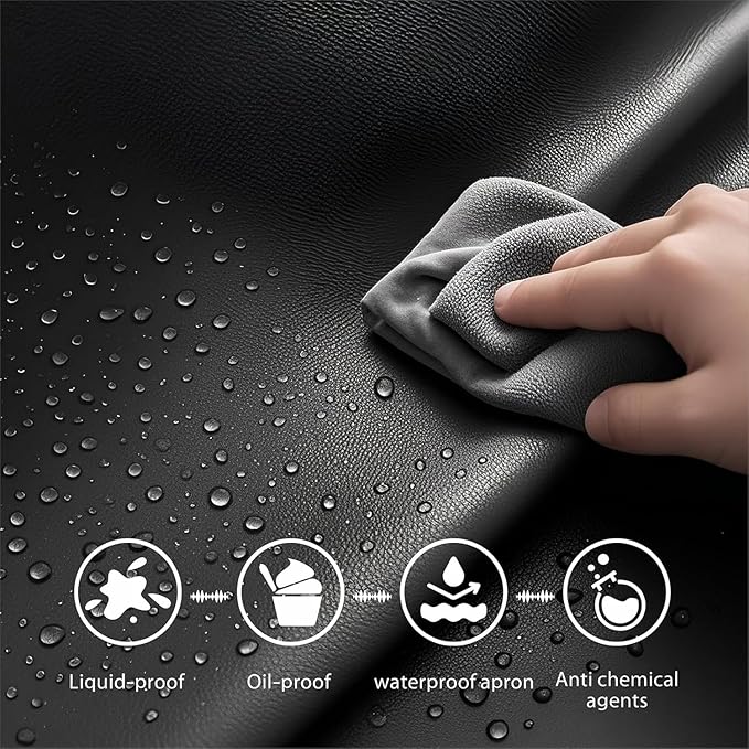 GoldPig Heavy-Duty Waterproof Apron, Chemical Resistant Rubber Vinyl for Industrial, Lab, Kitchen, Butcher & Grilling (40")