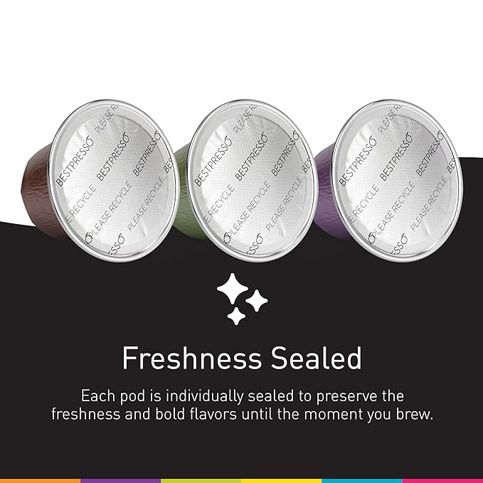 Bestpresso Coffee for Nespresso Original Machine 120 pods Certified Genuine Espresso Variety Pack Pods Compatible with Nespresso Original