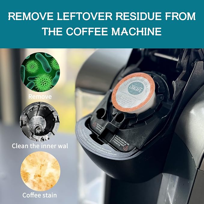 Fit for Keurig Cleaning Pods 10 Pack Descaler for Keurig Coffee Machines 1.0 & 2.0, K cup Cleaning Pods, K cup Cleaner Descaler Coffee Stain Remover - Image 3